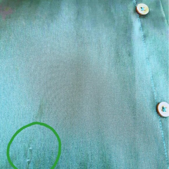 Book's Menswear SZ M Teal Soft Taffeta Men's Button Up Shirt with Sheen - Picture 10 of 10